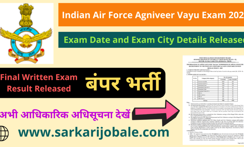 Indian Air Force Agniveer Vayu Exam 2023